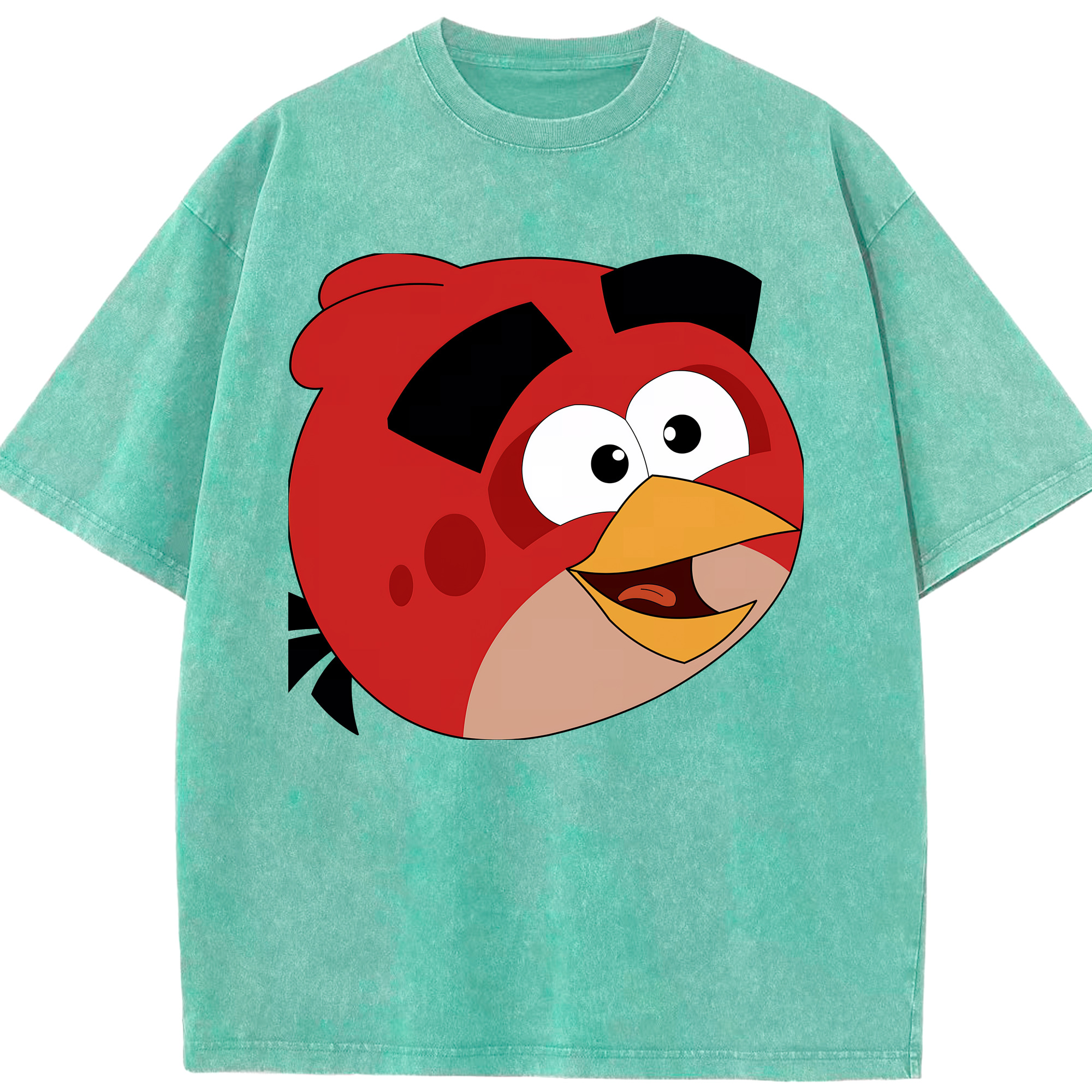 （画像用） Angry Birds アングリーバード 綿100% ヴィンテージ風 半袖Tシャツ（フロントプリント）